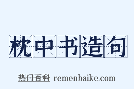 枕中书造句是什么意思的图片